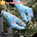 SRSAFETY 13G PU palm coated ladies use gloves/gardening gloves nylon gloves china suppliers